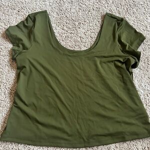NWT SIZE 2x old navy double layer tshirt olive green